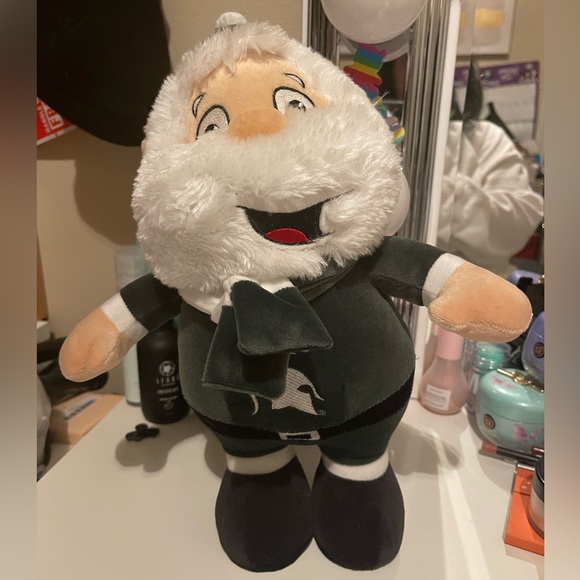 Michigan State Spartans Plush 15" Heavy Foot Weighted Santa Claus MSU Spartan - Picture 2 of 6